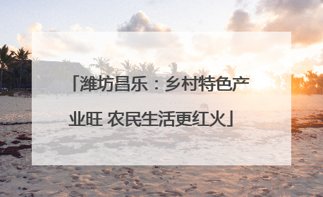 潍坊昌乐：乡村特色产业旺 农民生活更红火