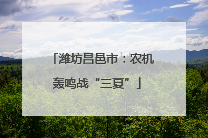 潍坊昌邑市：农机轰鸣战“三夏”