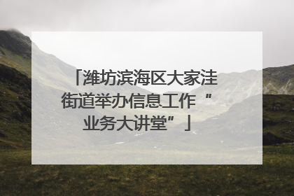 潍坊滨海区大家洼街道举办信息工作“业务大讲堂”