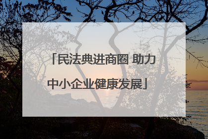 民法典进商圈 助力中小企业健康发展