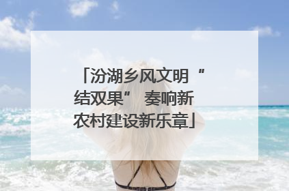 汾湖乡风文明“结双果” 奏响新农村建设新乐章