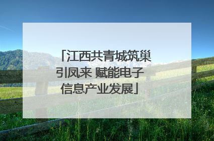 江西共青城筑巢引凤来 赋能电子信息产业发展