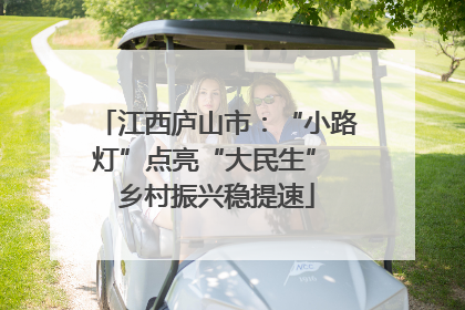 江西庐山市：“小路灯”点亮“大民生” 乡村振兴稳提速