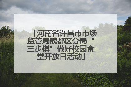 河南省许昌市市场监管局魏都区分局“三步棋”做好校园食堂开放日活动
