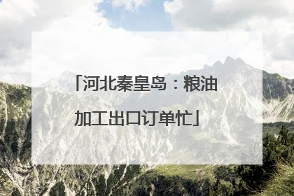 河北秦皇岛：粮油加工出口订单忙