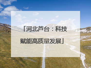 河北芦台：科技赋能高质量发展