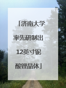 济南大学率先研制出12英寸铌酸锂晶体
