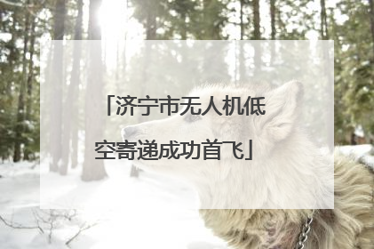 济宁市无人机低空寄递成功首飞
