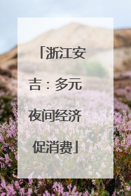 浙江安吉：多元夜间经济促消费