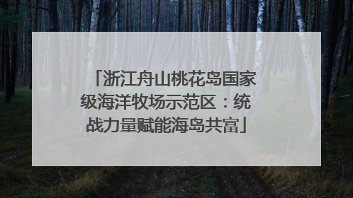 浙江舟山桃花岛国家级海洋牧场示范区：统战力量赋能海岛共富