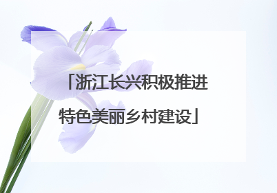 浙江长兴积极推进特色美丽乡村建设