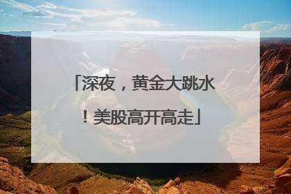 深夜，黄金大跳水！美股高开高走