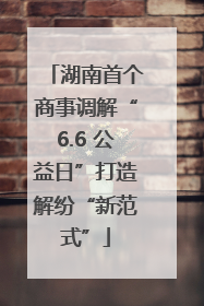 湖南首个商事调解“6.6 公益日”打造解纷“新范式”