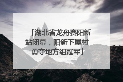 湖北省龙舟赛阳新站闭幕，阳新下屋村勇夺地方组冠军