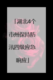 湖北4个市州保持防汛四级应急响应