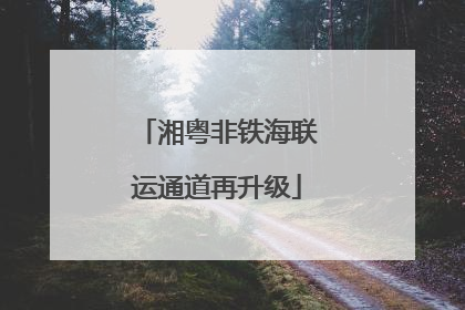 湘粤非铁海联运通道再升级