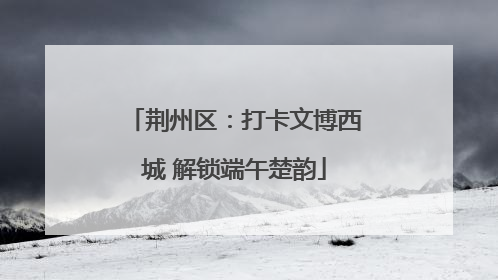 荆州区：打卡文博西城 解锁端午楚韵