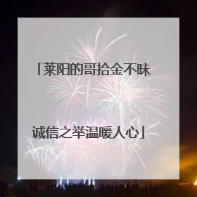 莱阳的哥拾金不昧 诚信之举温暖人心
