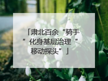肃北百余“骑手”化身基层治理“移动探头”
