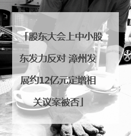 股东大会上中小股东发力反对 漳州发展约12亿元定增相关议案被否