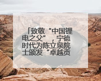 致敬“中国锂电之父”，宁德时代为陈立泉院士颁发“卓越贡献奖”