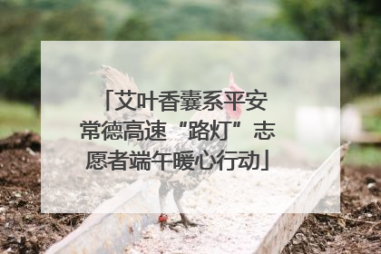 艾叶香囊系平安 常德高速“路灯”志愿者端午暖心行动