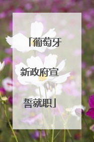 葡萄牙新政府宣誓就职