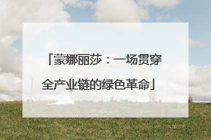 蒙娜丽莎：一场贯穿全产业链的绿色革命