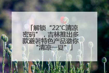 解锁“22℃清凉密码”，吉林推出多款避暑特色产品邀你“清凉一夏”