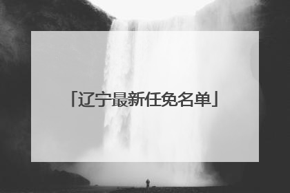 辽宁最新任免名单