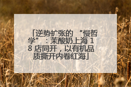 逆势扩张的 “慢哲学”：茉酸奶上海 18 店同开，以有机品质撕开内卷红海