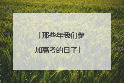 那些年我们参加高考的日子