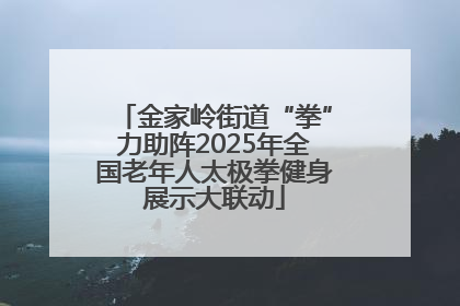 金家岭街道“拳”力助阵2025年全国老年人太极拳健身展示大联动