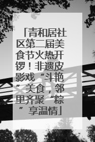 青和居社区第二届美食节火热开锣！非遗皮影戏“斗艳”美食，邻里齐聚“粽”享温情