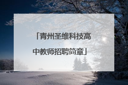 青州圣维科技高中教师招聘简章