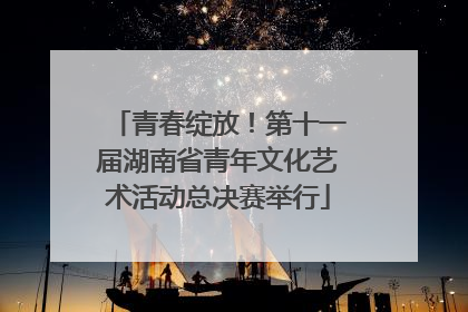 青春绽放！第十一届湖南省青年文化艺术活动总决赛举行