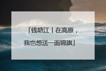 钱塘江丨在高原，我也想送一面锦旗