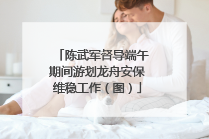 陈武军督导端午期间游划龙舟安保维稳工作（图）