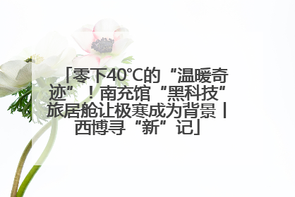 零下40℃的“温暖奇迹”！南充馆“黑科技”旅居舱让极寒成为背景丨西博寻“新”记