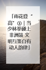 雨花登“高”③｜当少林拳碰上非洲鼓 文明互鉴自有动人韵律