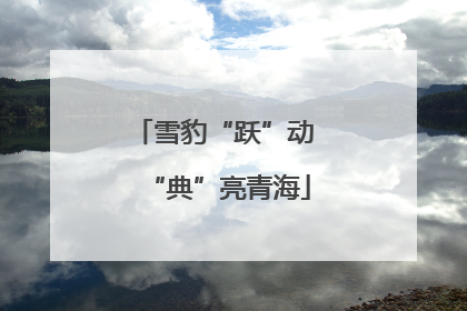 雪豹“跃”动 “典”亮青海