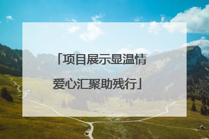项目展示显温情 爱心汇聚助残行