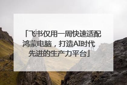飞书仅用一周快速适配鸿蒙电脑，打造AI时代先进的生产力平台