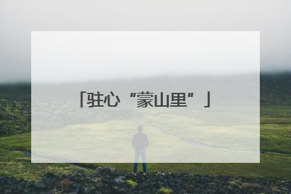 驻心“蒙山里”