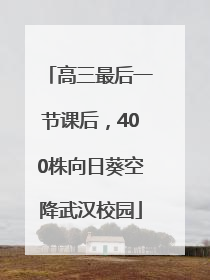 高三最后一节课后，400株向日葵空降武汉校园