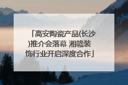 高安陶瓷产品(长沙)推介会落幕 湘赣装饰行业开启深度合作