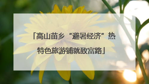 高山苗乡“避暑经济”热 特色旅游铺就致富路