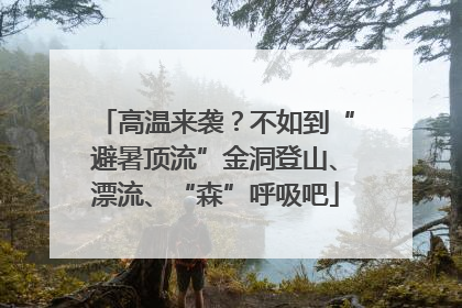 高温来袭？不如到“避暑顶流”金洞登山、漂流、“森”呼吸吧