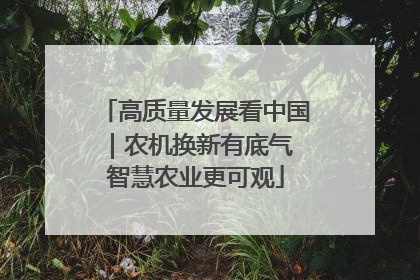 高质量发展看中国｜农机换新有底气 智慧农业更可观