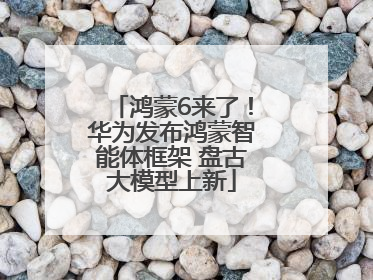 鸿蒙6来了！华为发布鸿蒙智能体框架 盘古大模型上新
